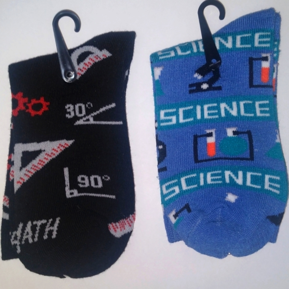 MATH/ SCIENCE patterned 2-pack women's socks